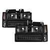 5069566 Xtune Blazer Full Size Corner/LED Bumper Headlights Smoke HD-JH-CCK88-