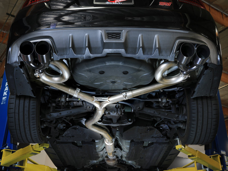aFe 49-36810-B fits Subaru WRX/STi 15-21 H4-2.0/2.5L Takeda 3in to 2-1/2in Stainless Cat-Back Exhaust w/ Black Tip