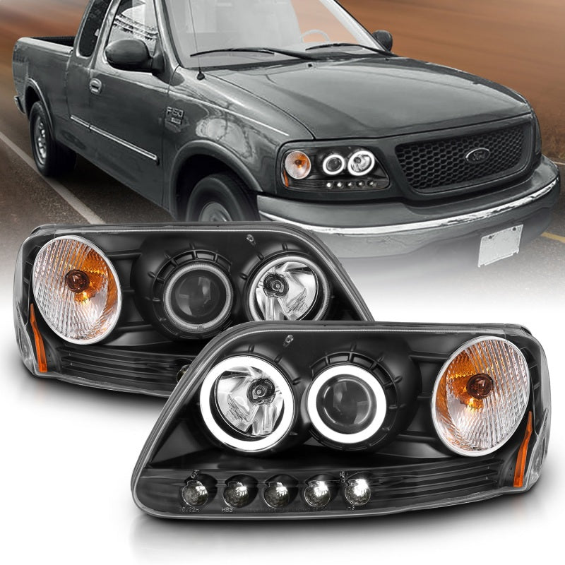 ANZO 111097 1903 fits Ford 97-20 F-150 Projector Headlights w/ Halo Black (CCFL)