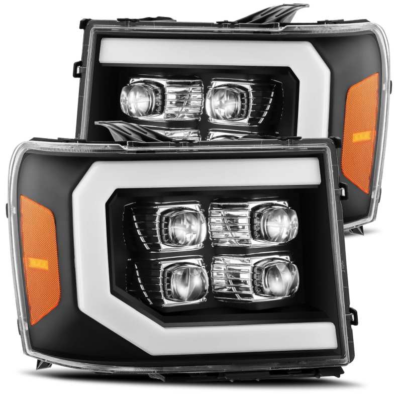 AlphaRex 880609 fits GMC 07-13 1500HD NOVA LED Proj Headlight Plank Style Gloss