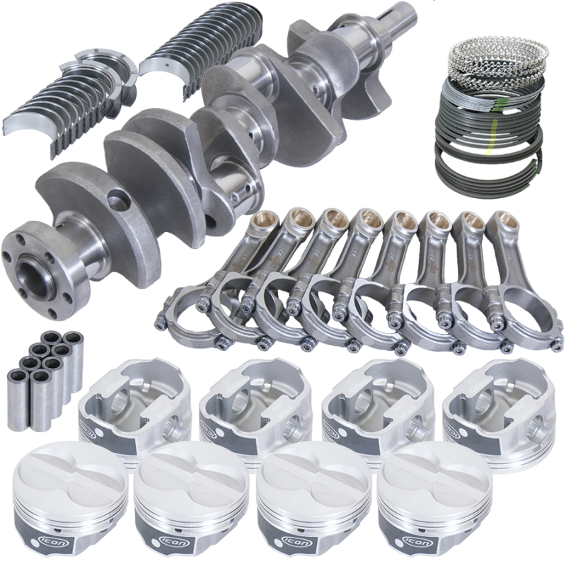 Eagle 16351060 fits Ford 289/302 3.250in Crank 5.400in I-Beam Rod -11cc Flat Top 4.060in Pistons Rotating Assembly