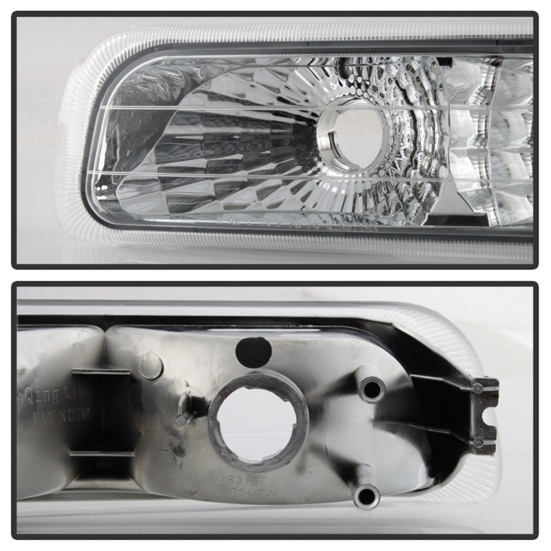 5064226 Xtune fits Chevy 00-06 TahOE Amber Crystal Headlights w/ Bumper Lights