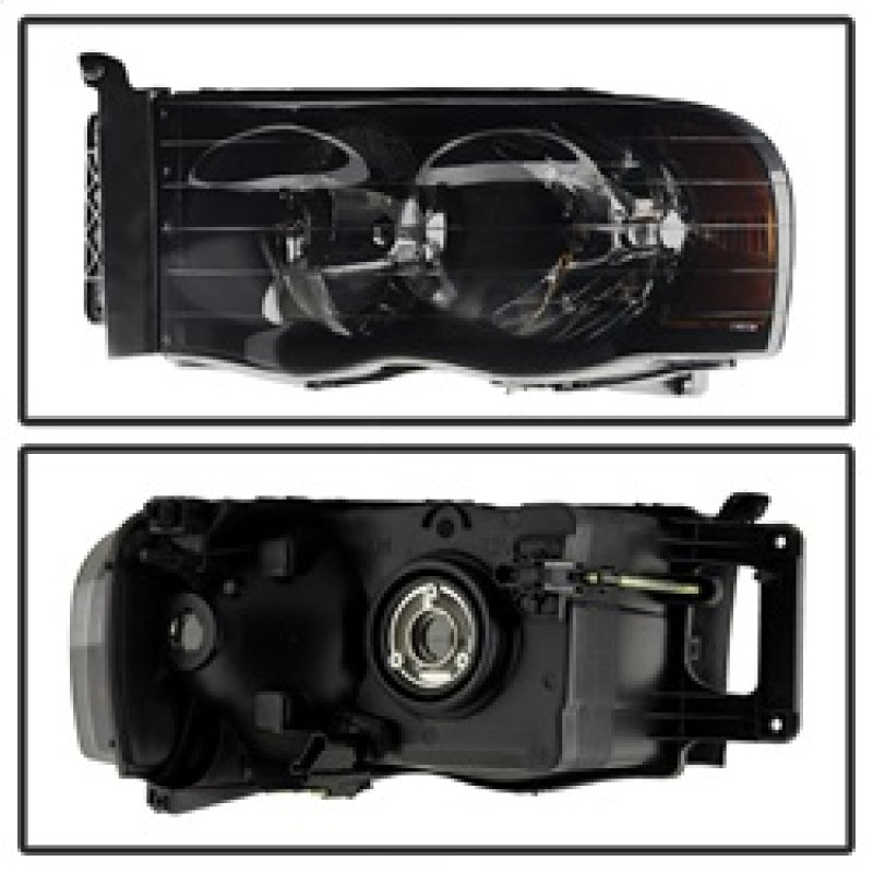 9030352 Xtune fits Dodge 02-05 Ram 1500 Amber Crystal Headlights HD-JH-DR02-AM