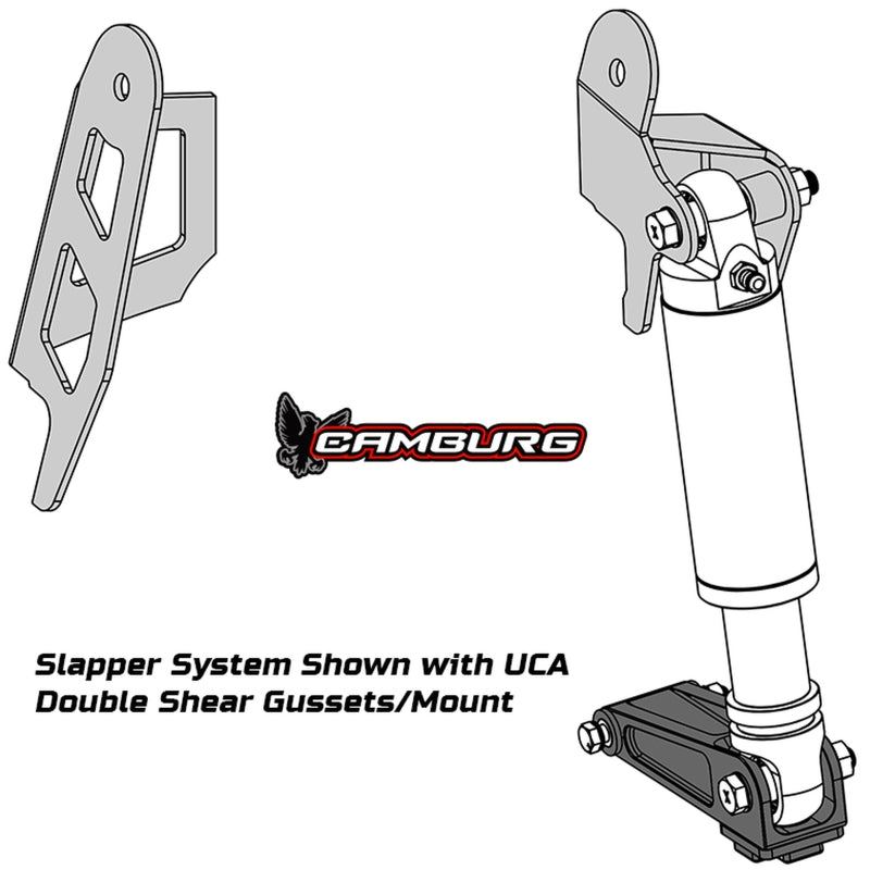 Camburg CAM-310172 05-23 fits Toyota Tacoma 2.5 Front Slapper Bump Stop Mount Kit w/ UCA Gussets Only