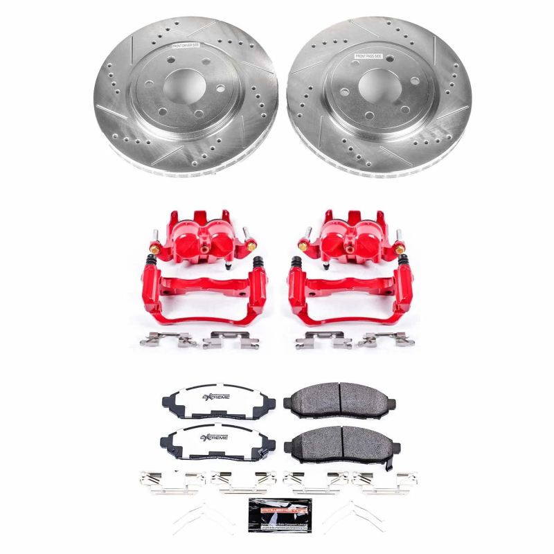 Power Stop KC8325-36 16-22 fits Nissan Frontier Front Z36 Truck & Tow Kit w/Cals
