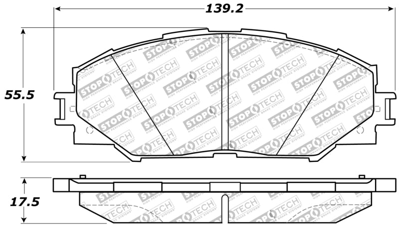 Stoptech 309.121 Performance 10 Lexus HS 250h / 09 Pontiac Vibe 1.8L / 08-09 Scion xB/xD Front Brake Pads