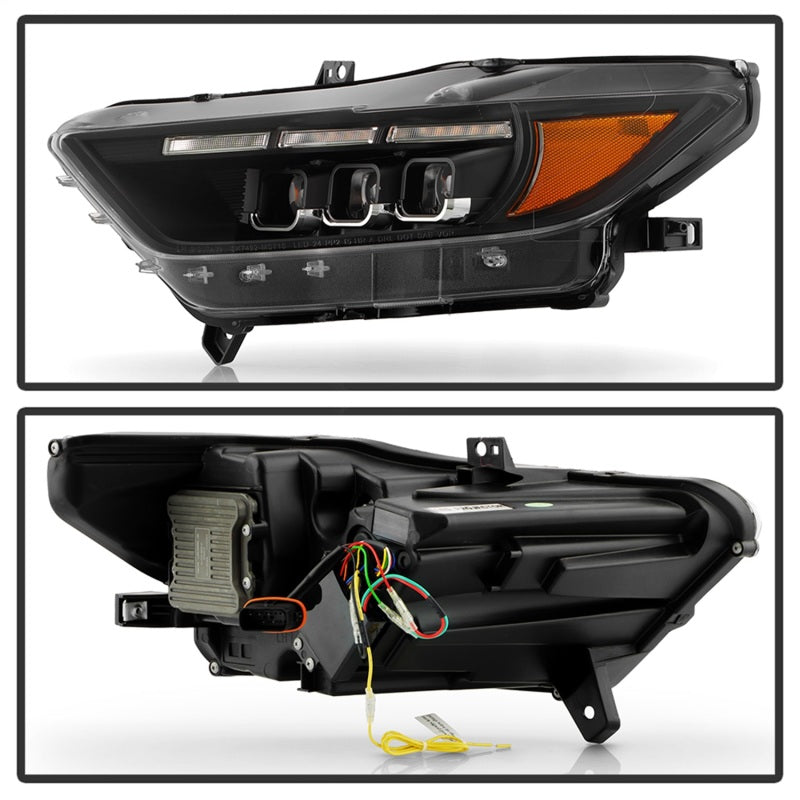 Spyder 5089335 15-17 fits Ford Mustang LED Headlights - Black (PRO-YD-FM15AP-GR