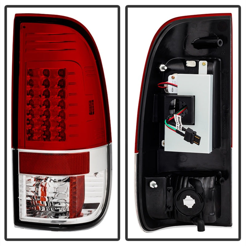 Spyder 5029195 fits Ford 08-15 Super Duty Version 2 LED Tail Lights Red Clear A