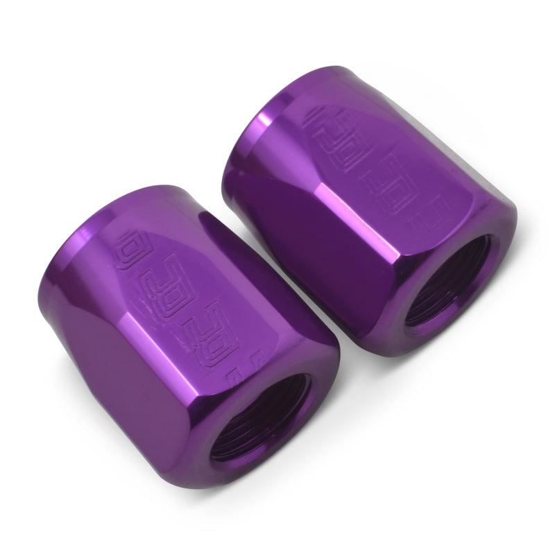 Russell 615532 Performance 2-Piece -8 AN Anodized Full Flow Swivel Hose End Sockets (Qty 2) - Purple
