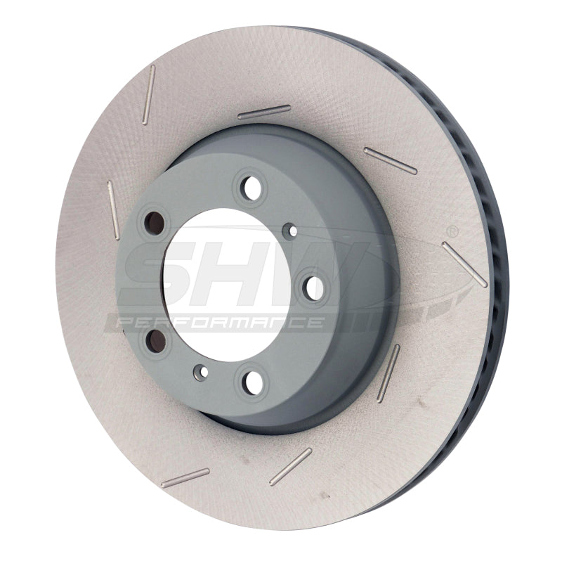SHW Performance PRL39723 SHW 11-16 fits Porsche Panamera 4 3.6L w/o Ceramic Brakes Left Rear Slotted MB Brake Rotor (971615601P)