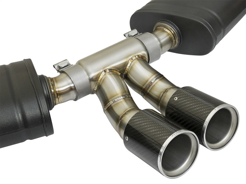 AFE 49-36415-C rce-Xp 2in 304 SS Cat-Back Exhaust w/Carbon Fiber Tips 13-16 fit