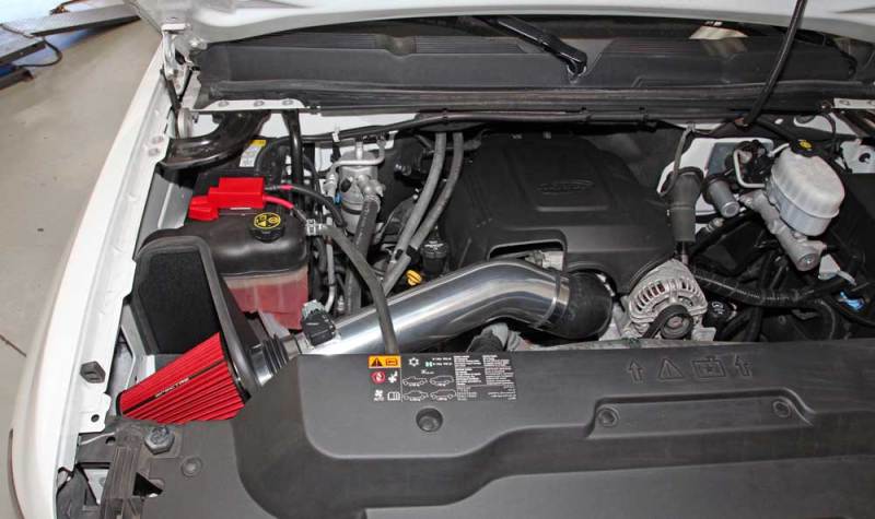 Spectre 9004 11-13 fits GM 2500HD/3500HD V8-6.0L F/I Air Intake Kit - Polished w/Red Filter
