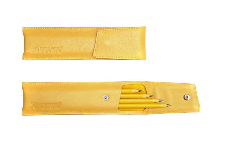 Akrapovic 801724 Leather Pencil Case - Yellow