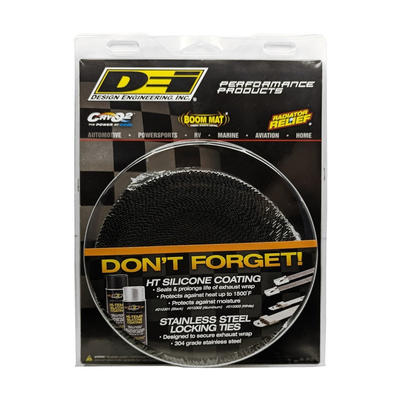 DEI 10003 Exhaust Wrap 2in x 50ft - Titanium - Black