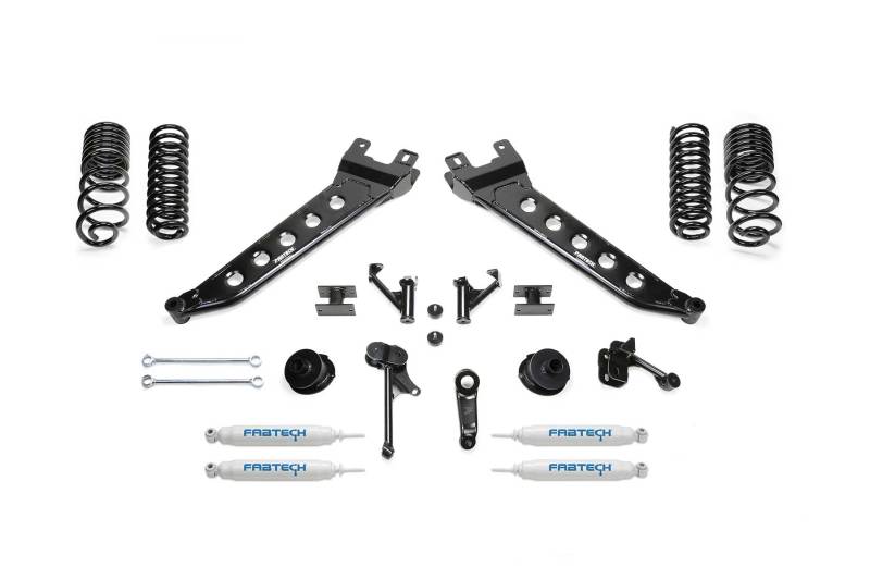 Fabtech K3140 fits Ram 14-18 2500 4WD 5in Radius Arm Kit w/Perf Shks