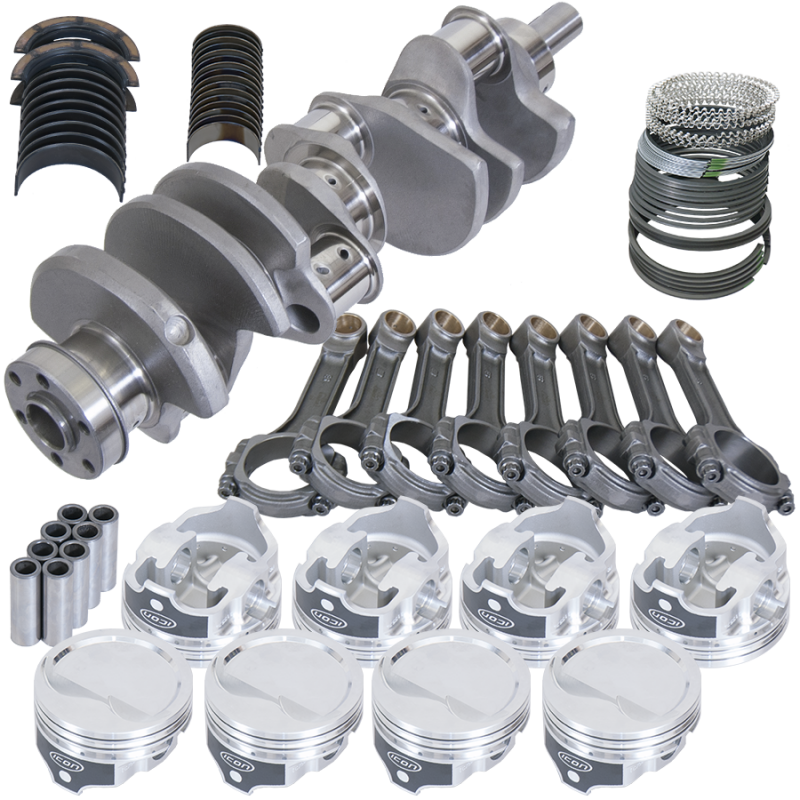 Eagle 64137000 fits Ford 351W 4.000in Crank 6.200in I-Beam Rods -15.8cc 4.000in Pistons Rotating Assembly