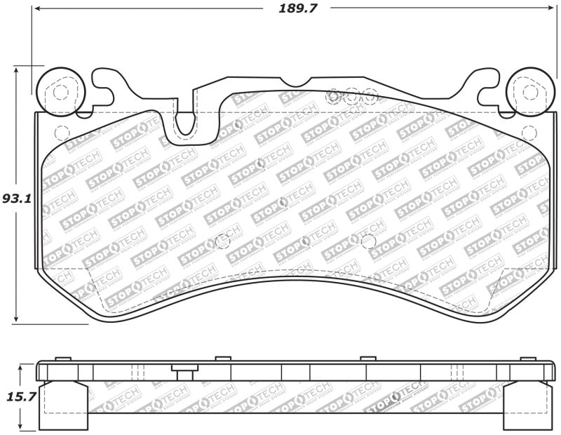 Stoptech 309.1291 Mercedes Benz Front Performance Brake Pads