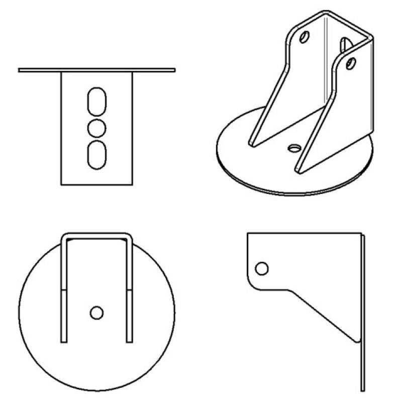 Ridetech 90000073 Coilover Conversion to Air Spring Bracket