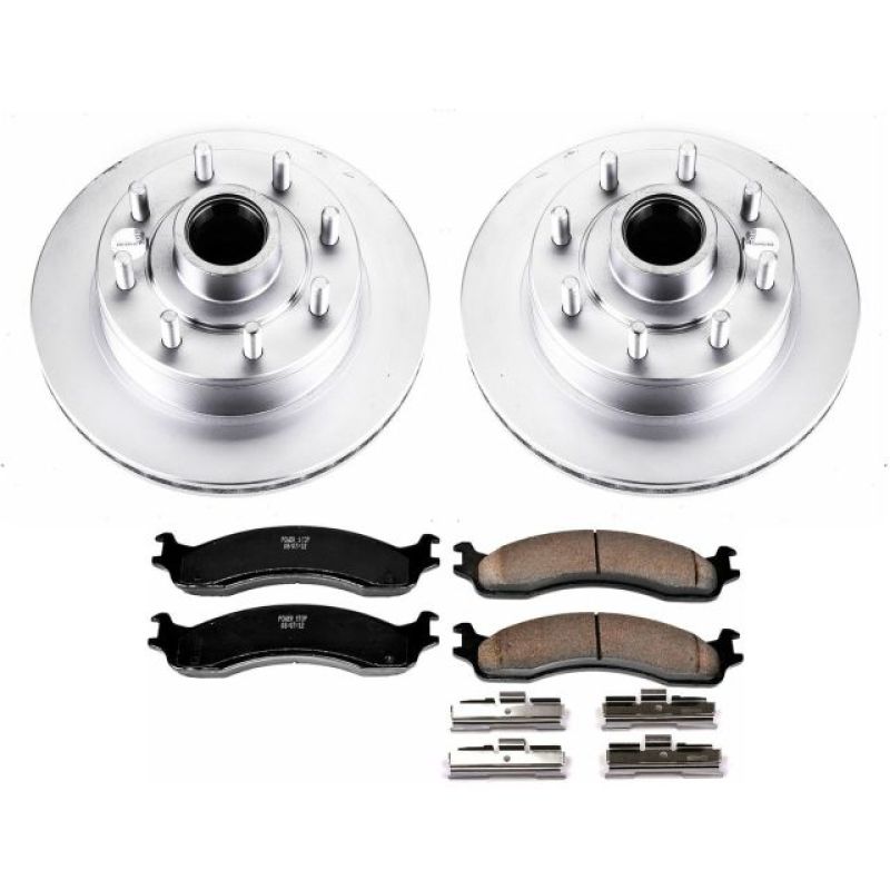 Power Stop CRK5088 99-07 fits Ford E-350 Super Duty Front Z17 Coated Brake Kit