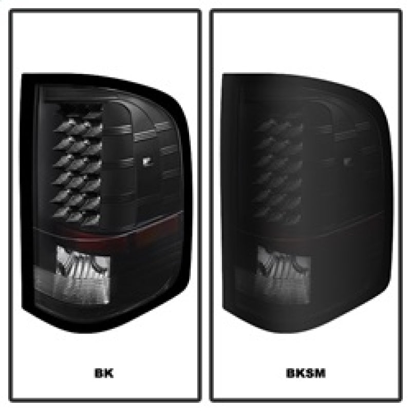 5077493 Xtune fits Chevy 07-13 Silverado LED Tail Lights Black Smoke ALT-JH-CS