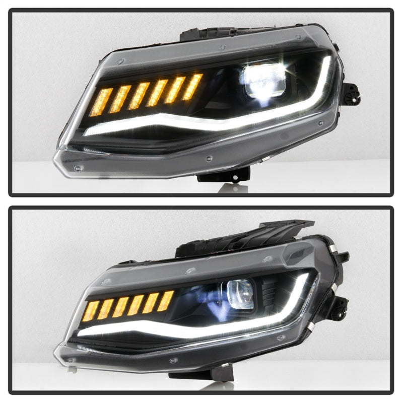 Spyder 5087317 fits Chevy 16-18 Camaro Halogen Model Full LED Headlights Black