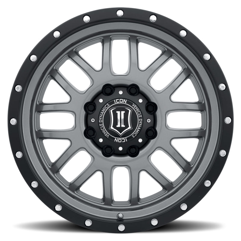 ICON 1220908955GM Alpha 20x9 8x180 12mm Offset 5.5in BS Gunmetal Wheel