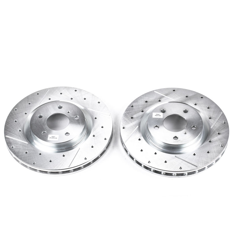 PowerStop fits Infiniti 03-04 G35 Front Evolution Drilled & Slotted Rotors -