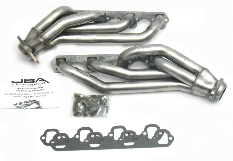 JBA 1650S fits Ford 65-73 Mustang 260-302 SBF 1-5/8in Primary Raw 409SS Mid Length Header