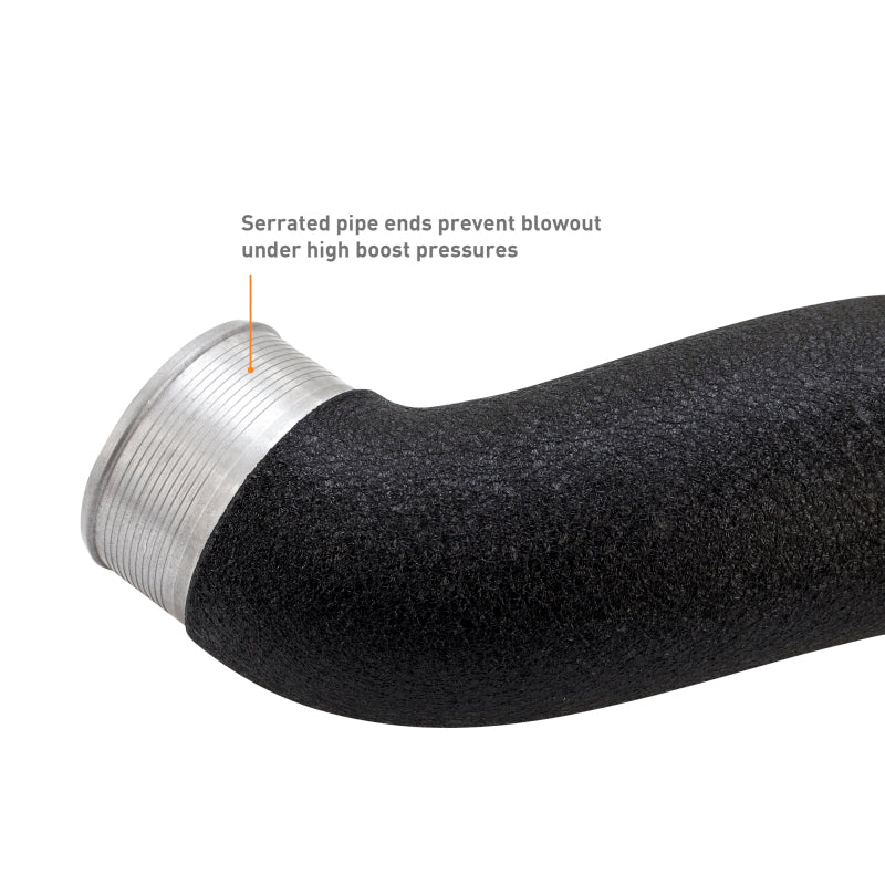 Mishimoto MMICP-MUS4-24WBK 2024+ fits Ford Mustang EcoBoost Charge Pipes - Wrinkle Black