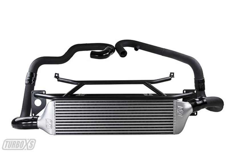 Turbo XS STI15-FMIC-BLK FMIC 2015-2017 fits Subaru STi - Wrinkle Black Pipes