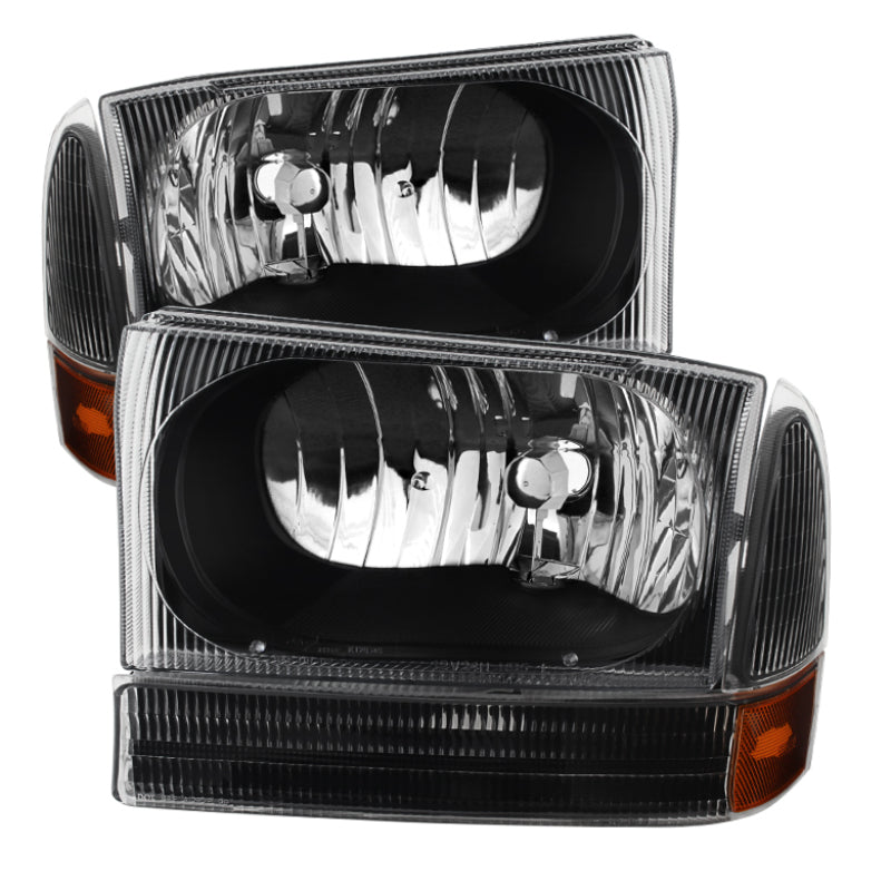 9025402 Xtune fits Ford 99-04 F250/350/450 Superduty Crystal Headlights w/ Bum