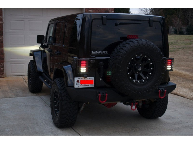 Spyder 5070395 fits Jeep 07-15 Wrangler LED Tail Lights Black ALT-YD-JWA07-LED-