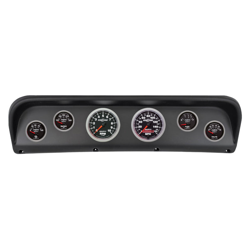 AutoMeter 2938-12 Autometer Sport-Comp II Direct Fit Dash Kit 67-72 fits Ford F100 (2 x 3-3/8in. / 4 x 2-1/16in.)