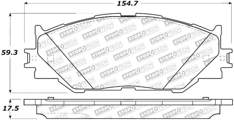 Stoptech 305.1178 Street Select Brake Pads - Rear