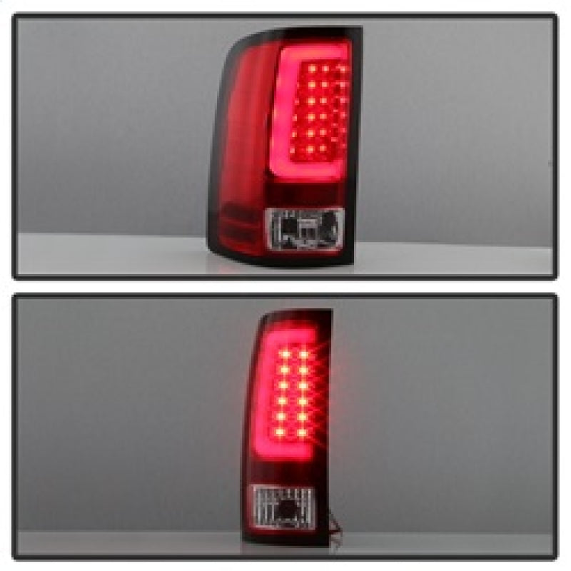 Spyder 5084767 fits GMC 07-13 Sierra 1500 V2 Light Bar LED Tail Lights - Red Cl