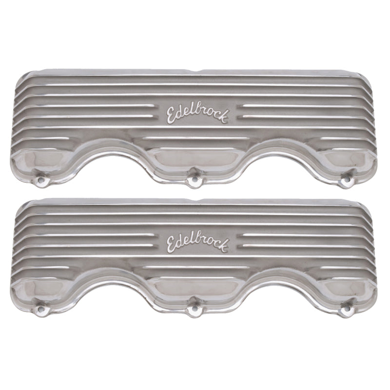 Edelbrock 4140 Valve Cover Classic Series fits Chevrolet W 348/409 CI V8 Polshed