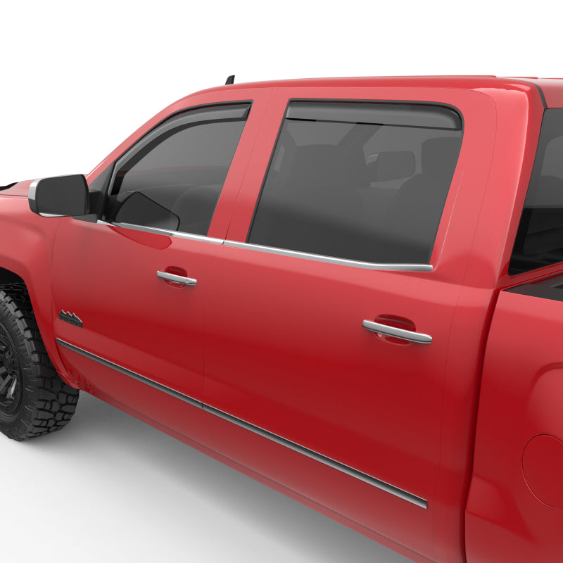 EGR 571775 14+ Chev fits Silverado/fits GMC Sierra Crw Cab In-Channel Window Visors - Set of 4 - Matte (571775)