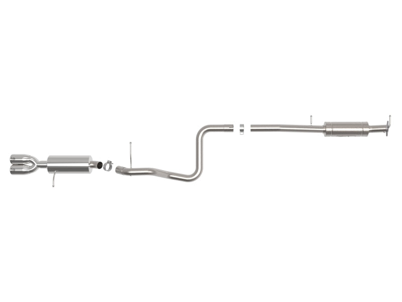 AFE 49-33140-P Series 2 1/2in 304 SS Cat-Back 14-19 fits Ford Fiesta L4-1.6L (