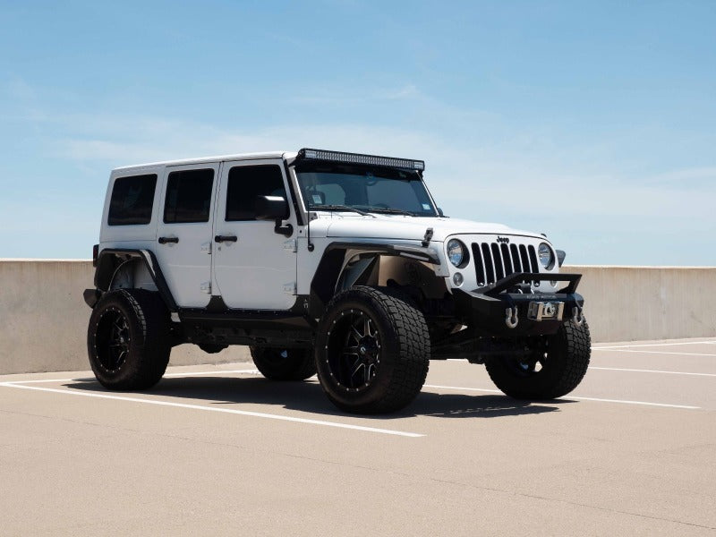 Road Armor 507AFF0B 07-18 fits Jeep Wrangler JK Stealth Front Fender Flare Body Armor w/LED DRL - Tex Blk