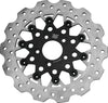 Twin Power 666846 08-Up FLH FLT Rear 11.8 Scalloped Floating Rotor Black Mesh