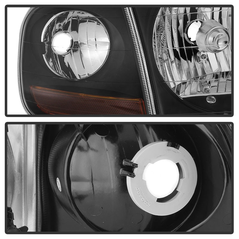 xTune 9042638 97-03 fits Ford F-150 4pc OEM Style Headlights w/Corner - Black (