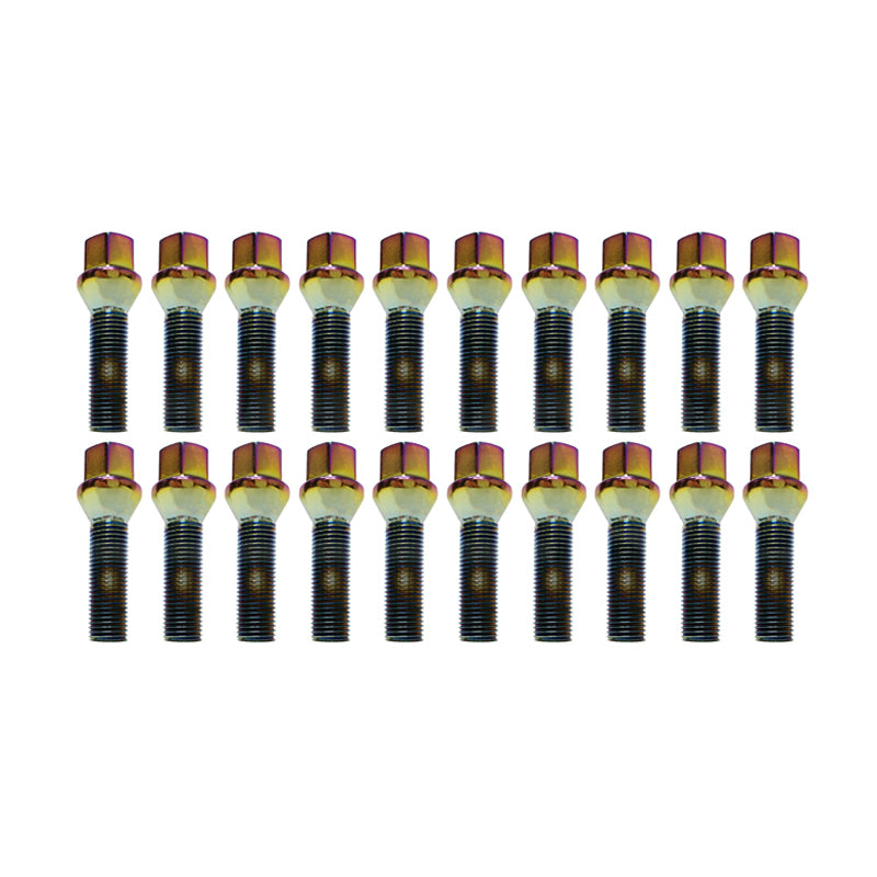 Wheel Mate 40592N Mevius 17 Hex Lug Bolt Set of 20 - Chrome Neon 14x1.25 40mm Co