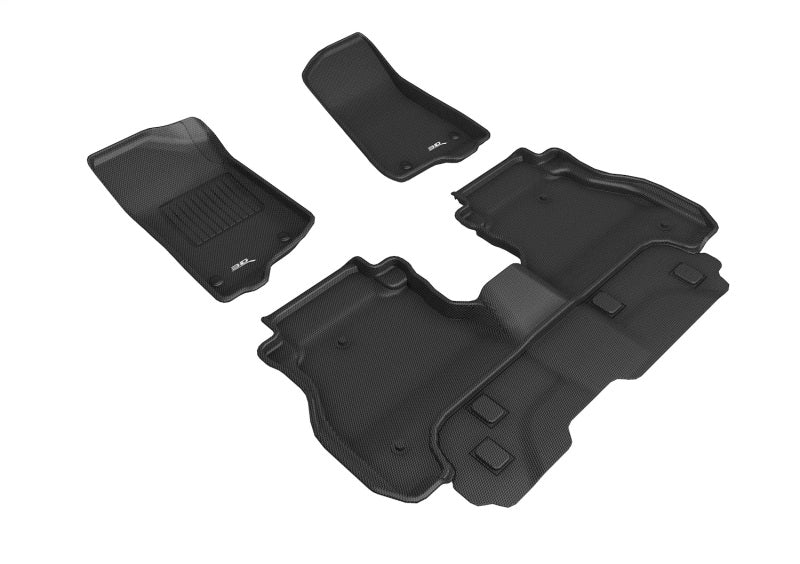 3D MAXpider 20+ fits Hyundai Sonata Kagu 1st & 2nd Row Floormats - Black