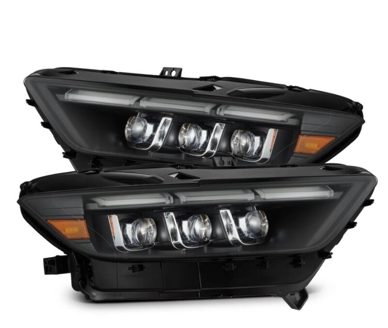 AlphaRex 880262 15-17 fits Ford Mustang NOVA LED Proj Headlights Black w/Acti