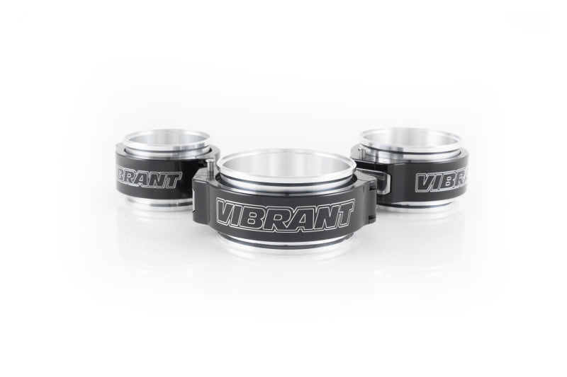 Vibrant 32518 4in O.D. Aluminized HD 2.0 Clamp Assembly - Anodized Black