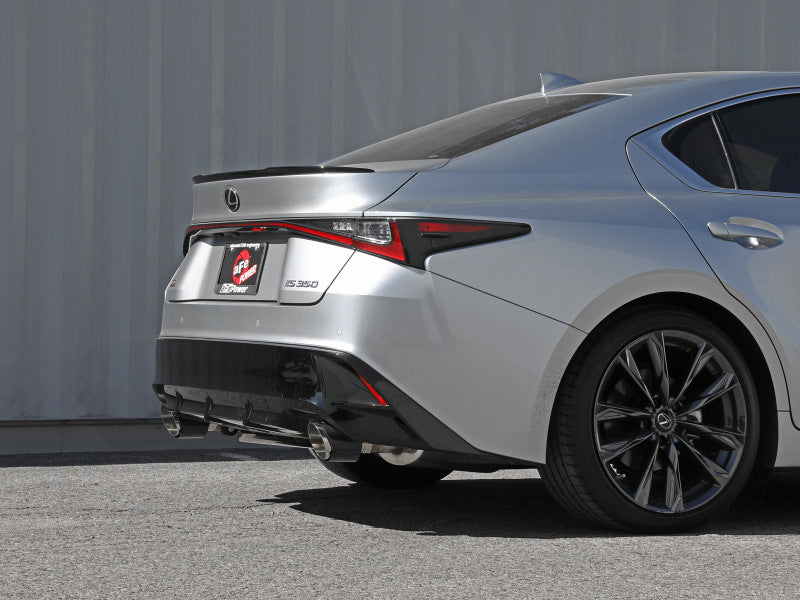AFE 49-36060-C exus IS350 14-22 V6-3.5L Takeda Axle-Back Exhaust System- Carbon