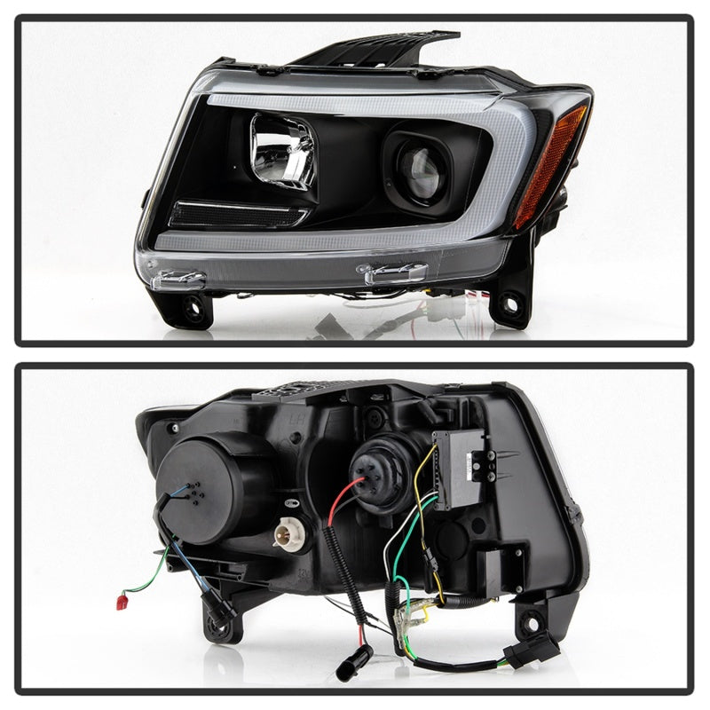 Spyder 5085795 fits Jeep 11-13 Grand Cherokee - Light Bar Proj Headlights - Hal