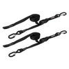 SpeedStrap 12101-2 1In x 10Ft CAM-Lock Tie Down w/ Snap FtSFt Hooks (2 Pack) - Blk