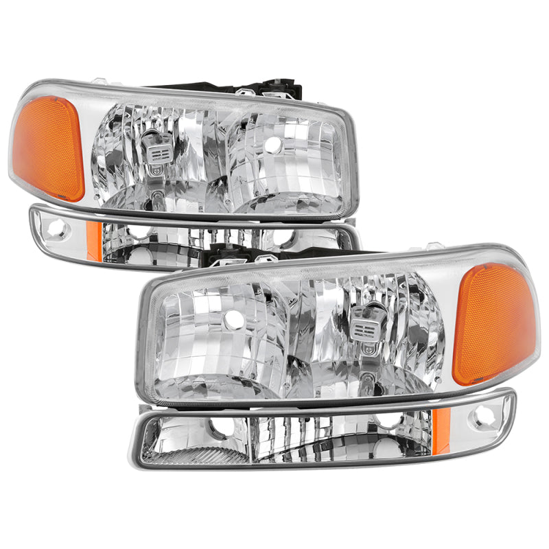 xTune 9037481 fits GMC Sierra 99-06 /Yukon 00-06 Crystal Headlights & Bumper Li