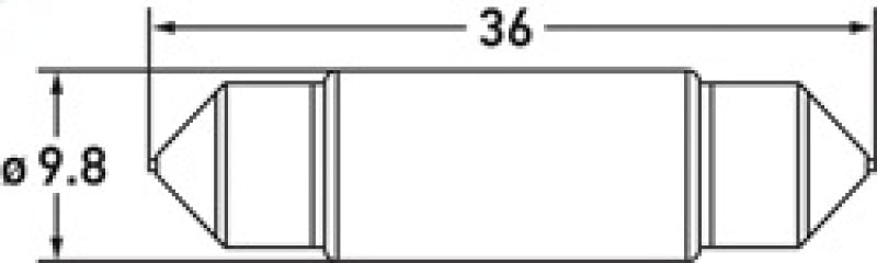Hella LA6418LED 6.5K LED 6418 12V 1W SV8.5-8 6.5K 36 SING Bulb